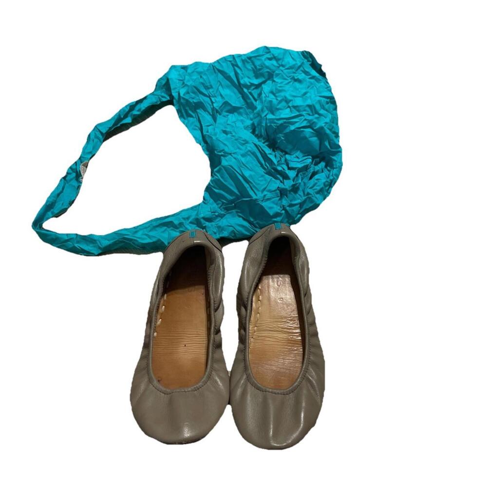 Tieks‎ by Gavrieli Foldable Ballet Flats Matte Tan Italian Leather Size 9 H62